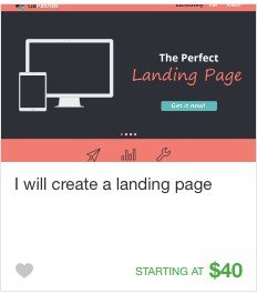 Landing page Gig Service on Fiverr