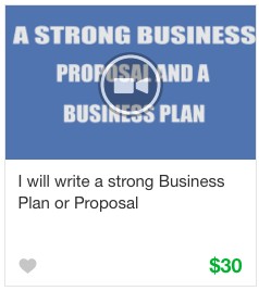 Business plan gig service on Fiverr