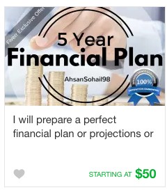 Financial plan gig service on Fiverr