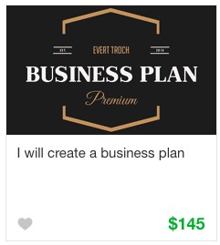 Business plan gig service on Fiverr