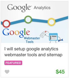 Google analytics Gig service on Fiverr