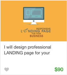 Landing page Gig Service on Fiverr