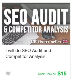 Competitors analysis gig service on Fiverr