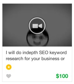 Fiverr keyword research Gig