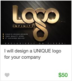 Logo design gig service on Fiverr