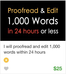 Proofreading Gig Service on Fiverr