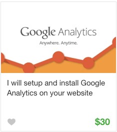 Google analytics Gig service on Fiverr