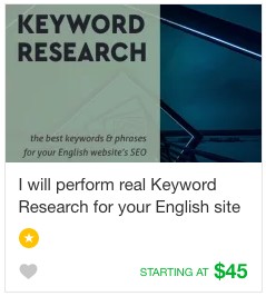 keyword research gig service on Fiverr