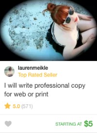 writing fiverr gig