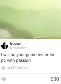 fiverr game tester gig