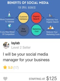 fiverr social media gig