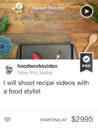 fiverr food video gig