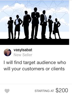 fiverr target audience gig