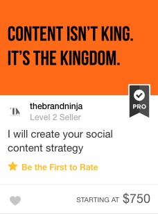 Fiverr Gig Social Content Strategy