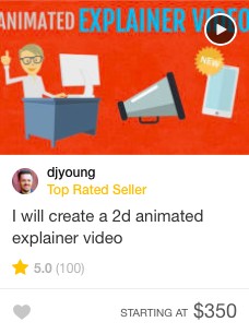 Explainer video Gig offer
