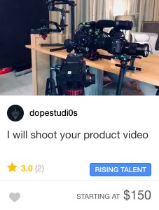 Product video Fiverr Gig
