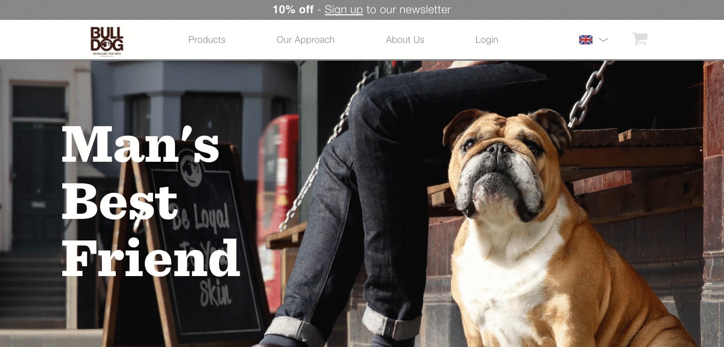 Bulldog Skin Care for Men about us page