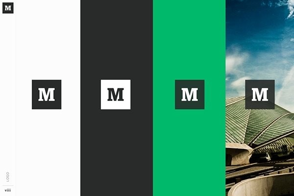 Brand style guide from Medium, featuring a white, black, and green color palette.
