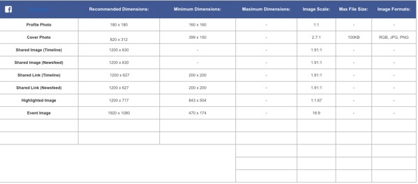 Social media image size template.