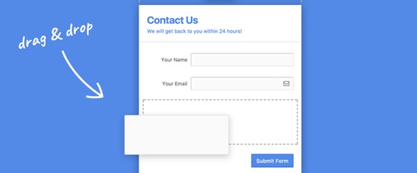 WordPress drag and drop form tool