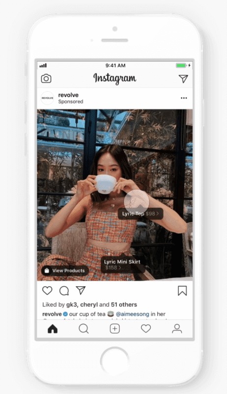 Instagram Shopping Ad example.