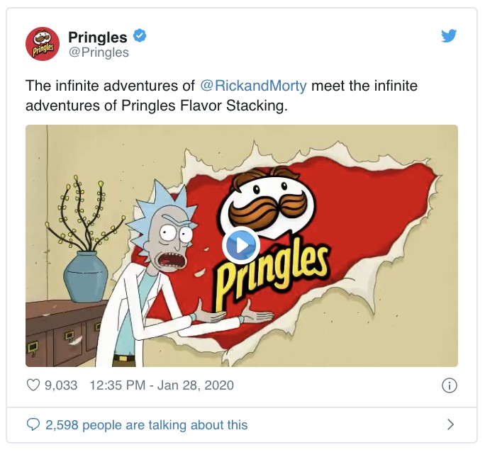 Rick and Morty Pringles Tweet