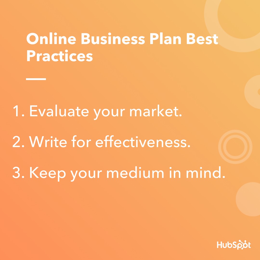 Online business plan best practices
