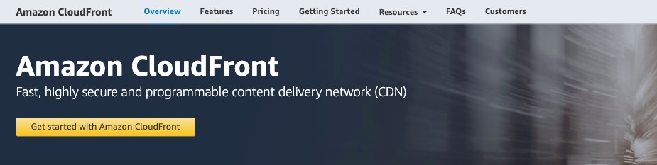 Amazon CloudFront CDN product page