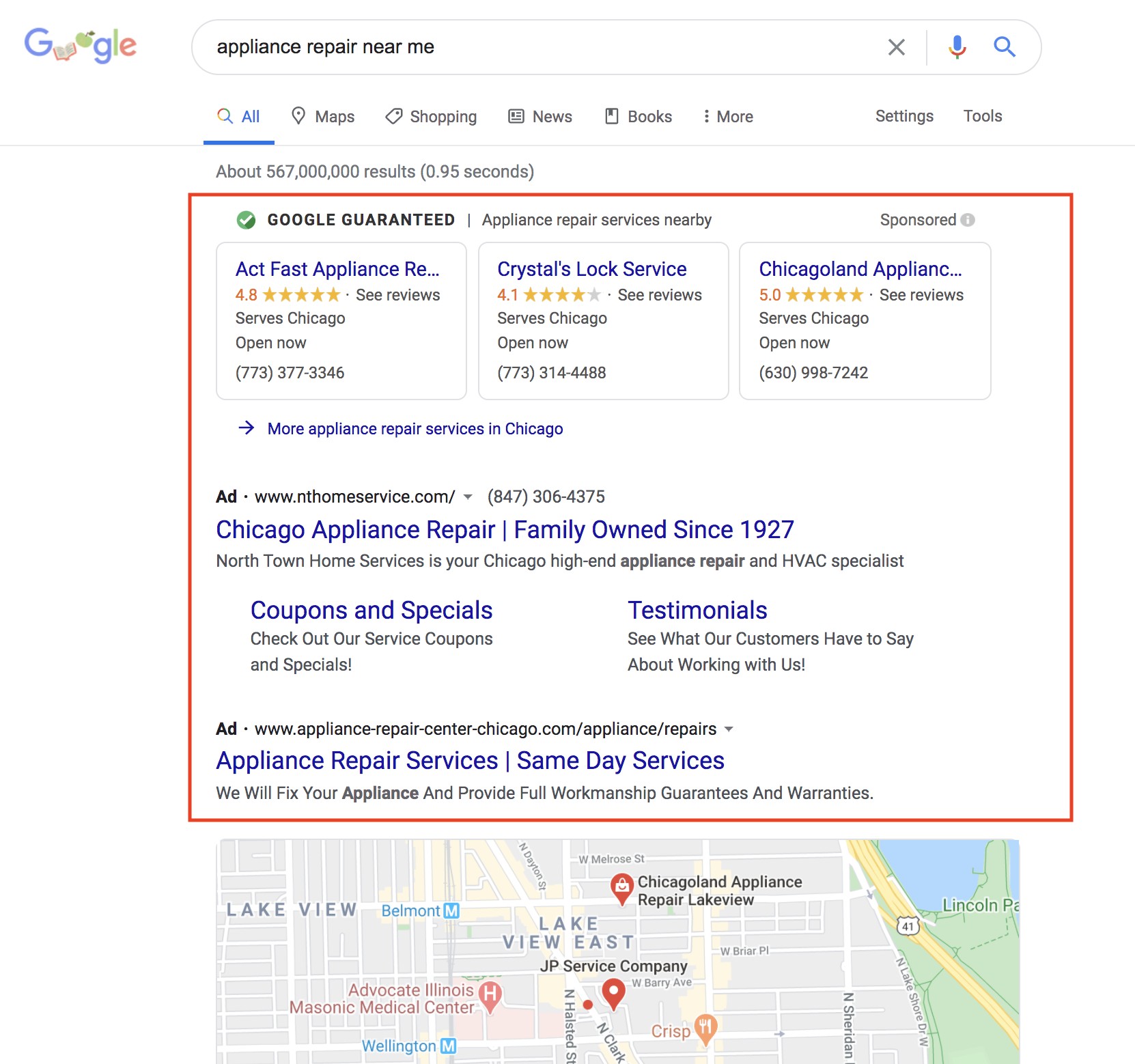 google ppc examples paid advertising