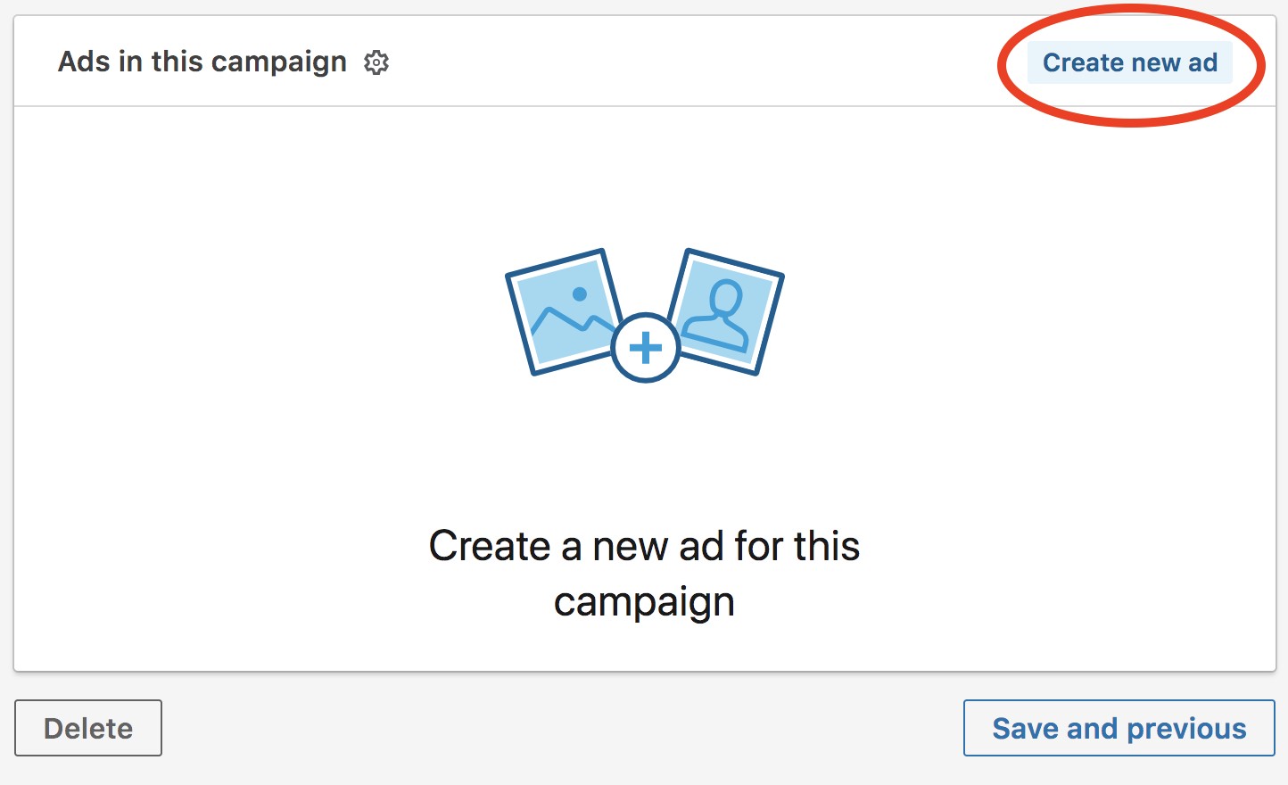 linkedin advertising create new ad