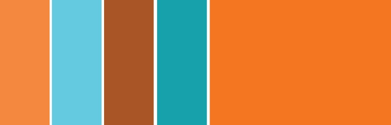 complementary color sceme example with oranges and blues