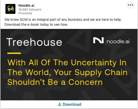 Noodle.ai's LinkedIn Content Ad