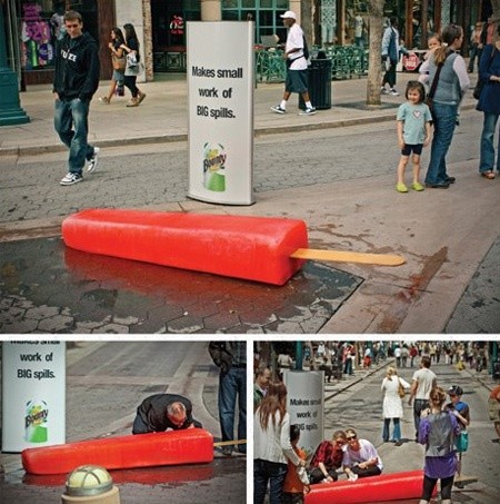 Guerilla Marketing Example: Bounty's Giant Popsicle
