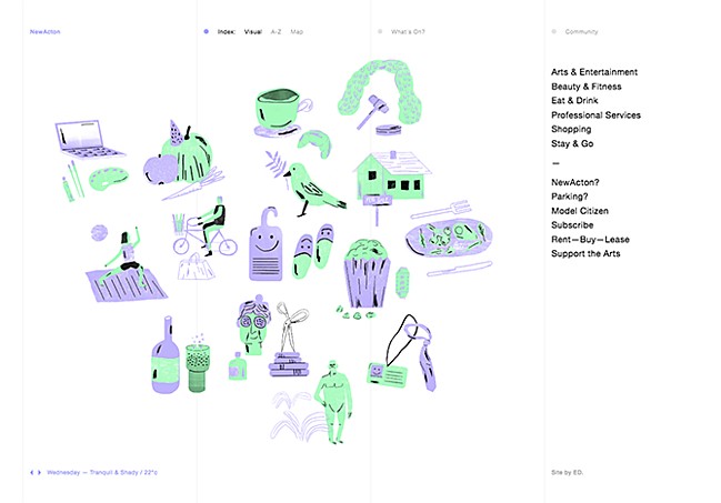 example of the website design trend illustrations