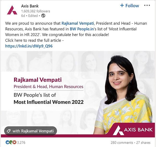 Social Media Public Relations Campaign Example: Axis Bank