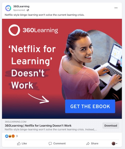 Targeted Ad Examples: 360Learning