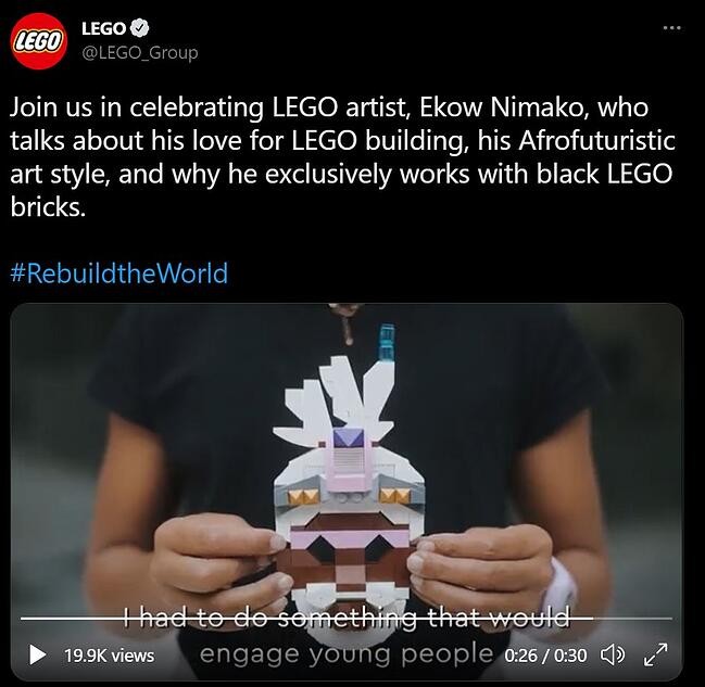 Social Media Public Relations Campaign Example: Lego