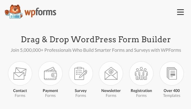 Web form tools: WPForms