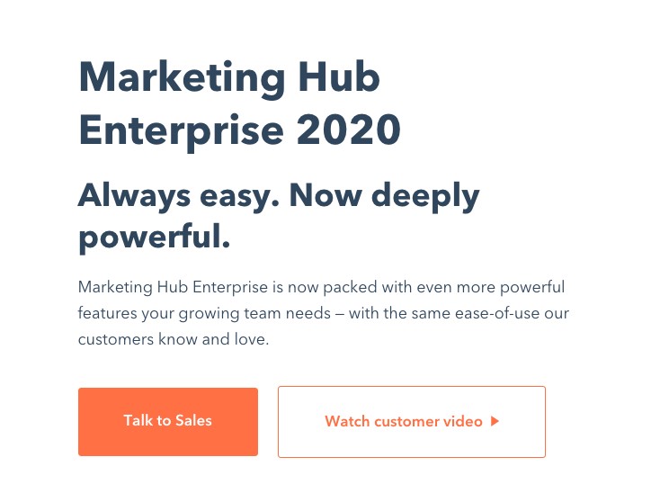 Marketing Hub Enterprise product page