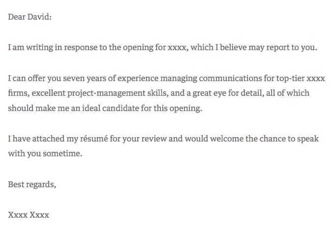 Straight-to-the-point cover letter template