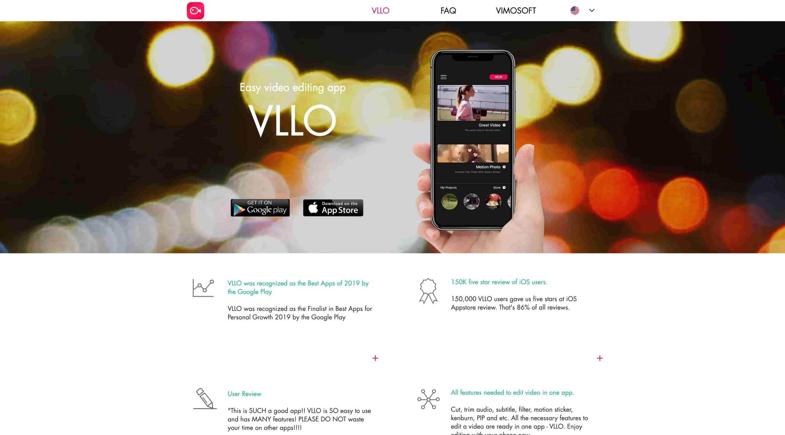 VLLO - Screenshot of Website 