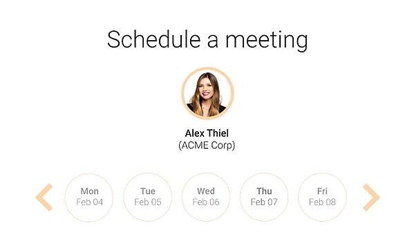 demodesk scheduling date picker interface