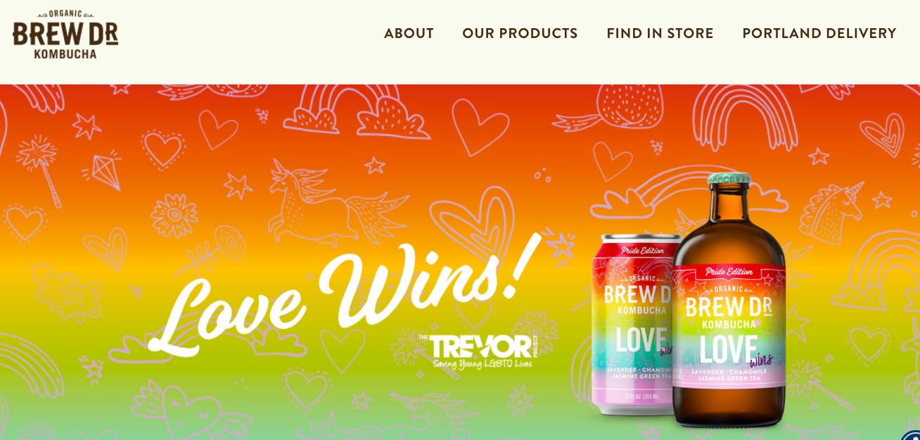 The "Love Wins" campaign for Brew Dr. 