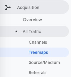 google analytics acquisition report