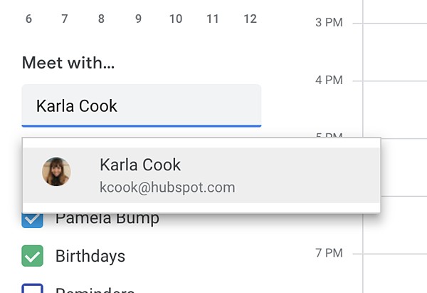 Meet with feature on Google Calendar