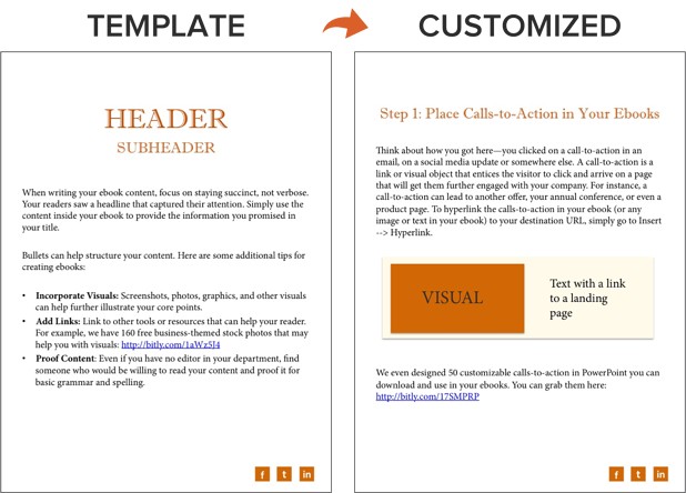 examples of using hyperlinks in ebook template