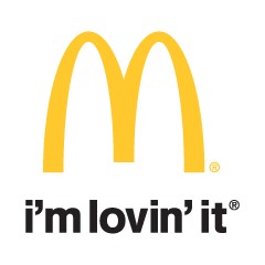 McDonald's golden arches with the tagline, I'm lovin' it