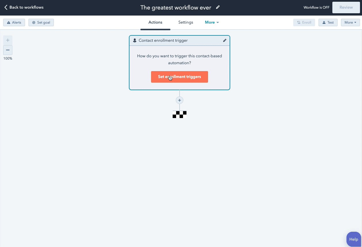 adding workflow enrollment criteria in hubspot