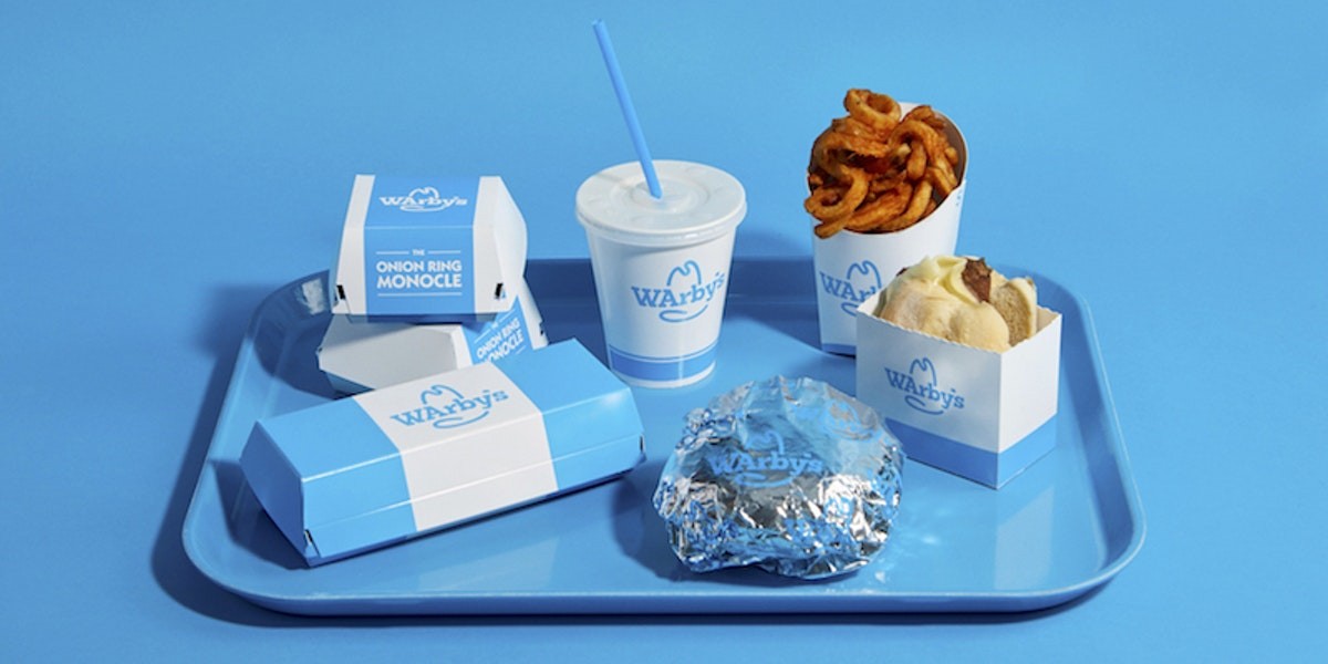 Food served during Warby Parker and Arby's comarketing campaign