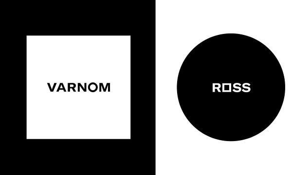 minimalist logo design with monochrome and geometric shapes